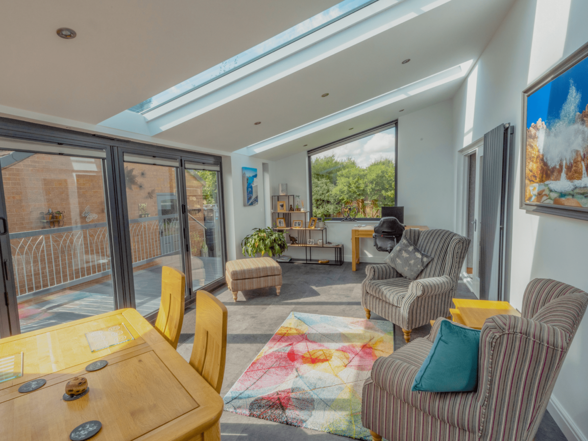 hup! solid roof conservatory with skylights