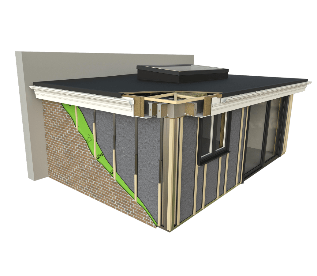 hup extension roof and wall